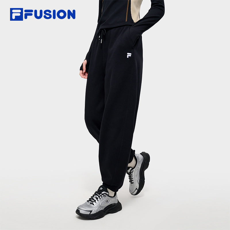 FILA FUSION INLINE CATEGORY CLUB LONG PANTS Women Knit Pants (Black / White)