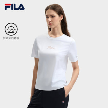 FILA CORE LIFESTYLE MODERN HERITAGE DNA-FRENCH CHIC Women Short Sleeve T-shirt (White)