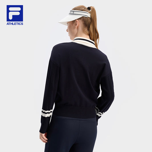 FILA CORE ATHLETICS TENNIS APRÈS-COURT Women Knit Sweater (Navy)