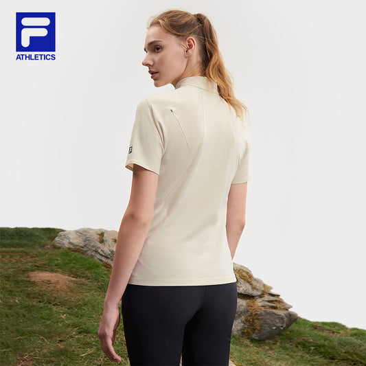 FILA CORE ATHLETICS EXPLORE X DUNHUANG MUSEUM Women Short Sleeves T-Shirt (Beige / Black)