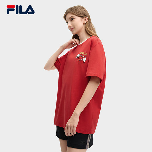 FILA CORE LIFESTYLE ORIGINALE FILA SOPHEY Men Short Sleeves T-Shirt (Black / Red / White)