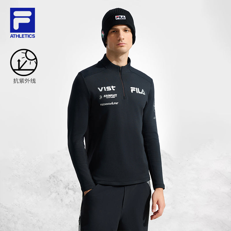 FILA CORE ATHLETICS SKI FILA X JAMES JEAN Men Long Sleeve Top (Black / White)