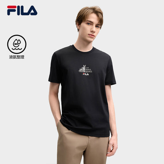 FILA CORE LIFESTYLE HERITAGE LUCKY TAROT Men Short Sleeves T-Shirt (Black / Blue / White)