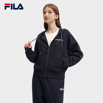 FILA CORE LIFESTYLE ORIGINALE FÊTE DE LA MUSIQUE Women Jacket (With Hoodie) (Navy)