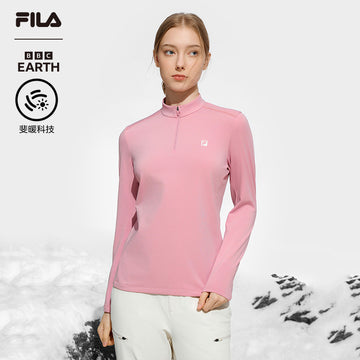 FILA CORE ATHLETICS EXPLORE X BBC EARTH PATHWAYS OF WONDER Women Long Sleeve Top (Black / Pink / White)