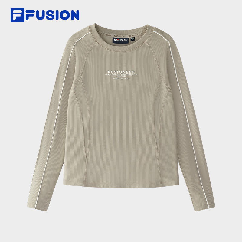 FILA FUSION INLINE FUSION LIFE FUSIONEER IVORY OASIS Women Sweatshirt (Brown)