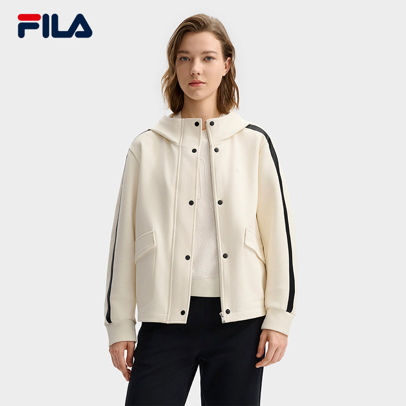 FILA CORE LIFESTYLE WHITE MILAN DESIGN WEEK Women Hooded Jacket (Ash)