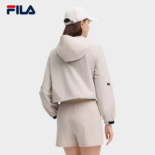 FILA CORE LIFESTYLE MILANO Women Woven Jacket (With Hoodie) (Ash)