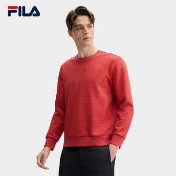 FILA CORE LIFESTYLE BLUE QUADRILATERO AESTHETICS Men Sweatshirt (Black / Red / White)