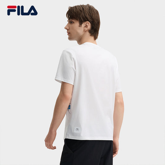 FILA CORE LIFESTYLE HERITAGE Men Short Sleeve T-shirt (White)
