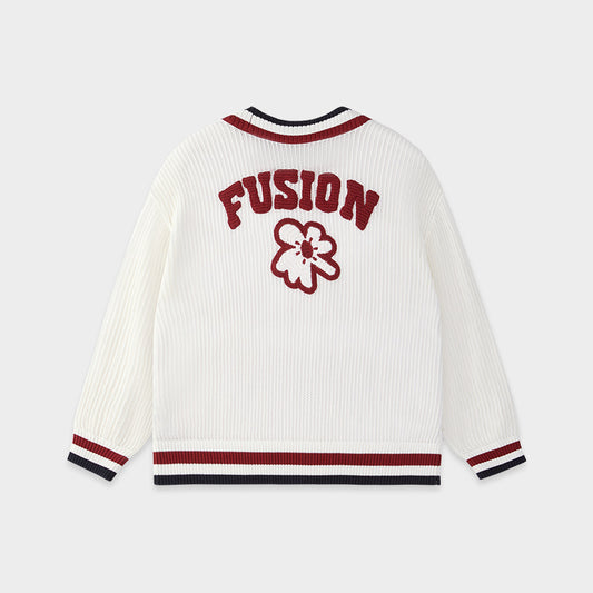 FUSION INLINE CULTURE 2 CAMPUS RHAPSODY Women Cardigan (White)