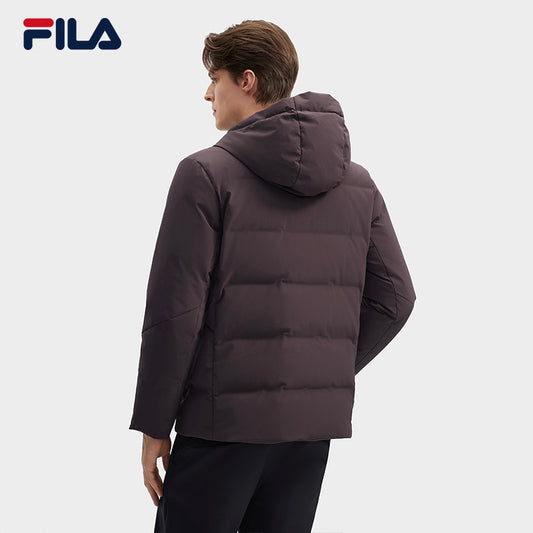 FILA CORE LIFESTYLE BLUE GEOMETRIC SNOW ART Men Down Jacket (Grey)