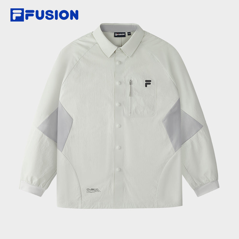 FILA FUSION INLINE URBAN TECH VR IN VIRTUAL REALITY Men Woven Top (Ash)