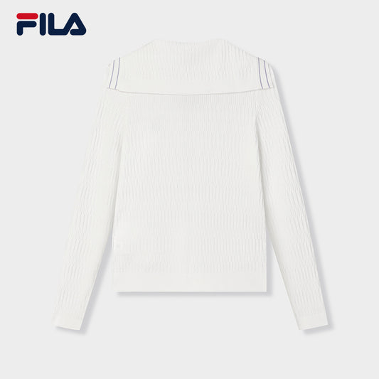 FILA CORE LIFESTYLE MODERN HERITAGE THE LOUVRE PALACE Women Cardigan (Ash white)