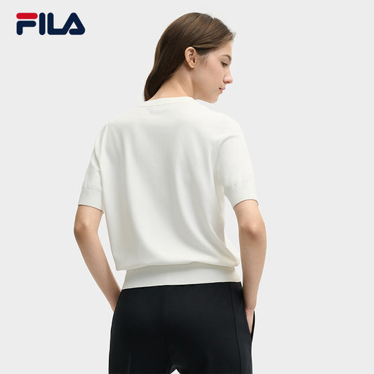 FILA CORE LIFESTYLE HERITAGE SPRING IMAGINATION Women Knit Sweater (White)