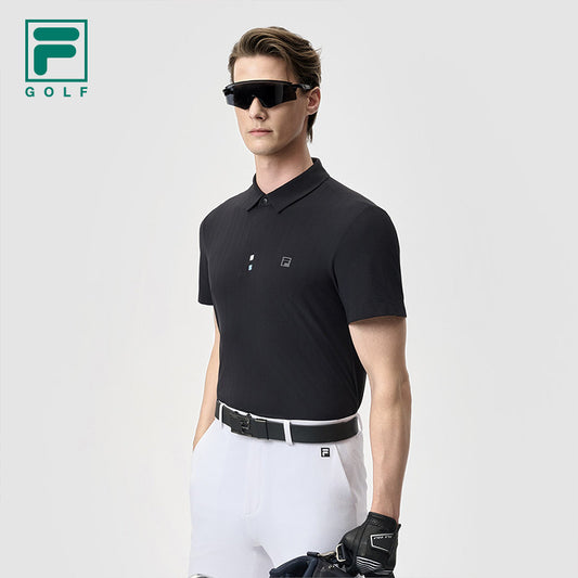 FILA CORE ATHLETICS GOLF STATELY FLORAL Men Polo T-shirt (Black)