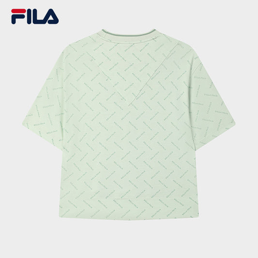 FILA CORE LIFESTYLE EMERALD TWILIGHT GLOW Women Short Sleeves T-Shirt (Full Print)