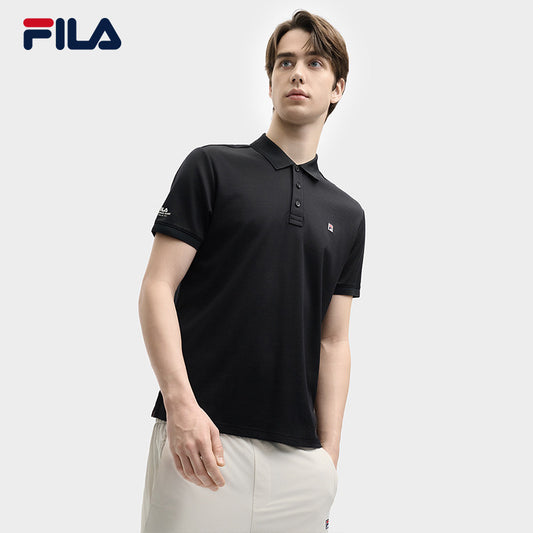 FILA CORE LIFESTYLE HERITAGE SPRING IMAGINATION Men Polo T-shirt (Black / Ash)