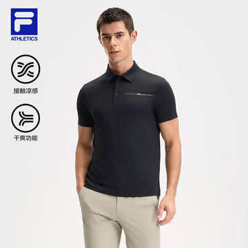 FILA CORE ATHLETICS FITNESS MEN ARTE ELEGANTE Men Polo T-shirt (Black)