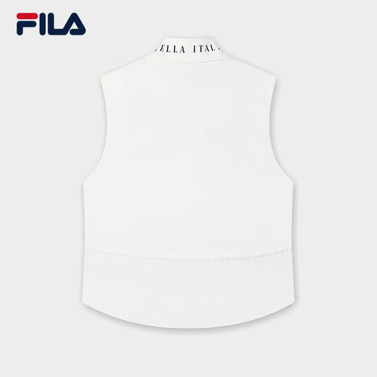 FILA CORE LIFESTYLE EMERALD TWILIGHT GLOW Women Woven Vest (White)