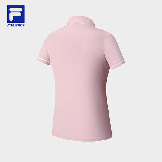 FILA CORE ATHLETICS TENNIS ELECTRONIC SWING Women Polo T-shirt (Black / Pink / White)