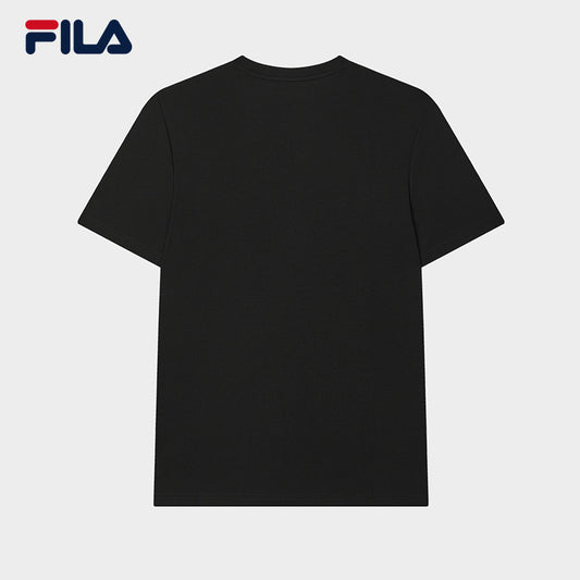 FILA CORE LIFESTYLE WHITE SPORTY & LUXURIOUS Men Short Sleeves T-Shirt (Black / White)