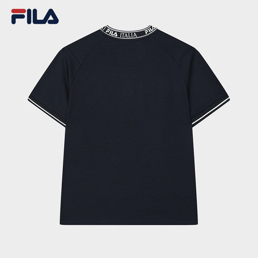 FILA CORE LIFESTYLE WHITE SPORTY & LUXURIOUS Women Short Sleeves T-Shirt (Navy / White)