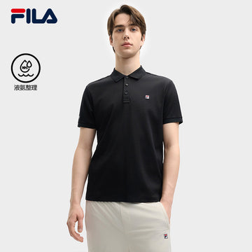 FILA CORE LIFESTYLE HERITAGE SPRING IMAGINATION Men Polo T-shirt (Black / Ash)