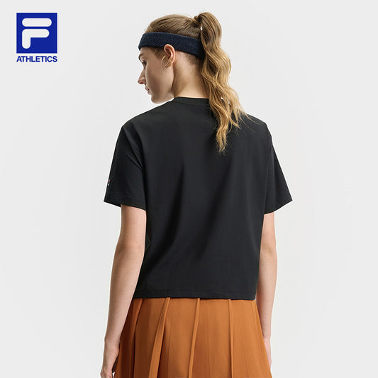 FILA CORE ATHLETICS TENNIS ELECTRONIC SWING Women Short Sleeves T-Shirt (Black)