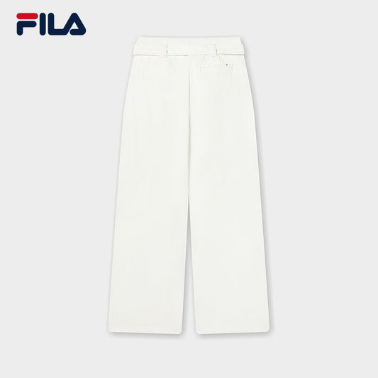 FILA CORE LIFESTYLE WHITE SPORTY & LUXURIOUS Women Woven Pants (White)