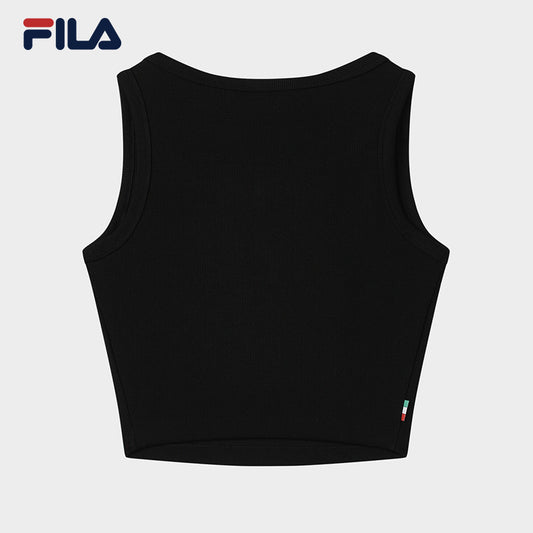 FILA CORE LIFESTYLE SETTANTA Women Knitted Sleeveless Top (Black / White)