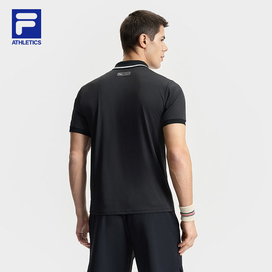 FILA CORE ATHLETICS TENNIS ELECTRONIC SWING Men Polo T-shirt (Black)