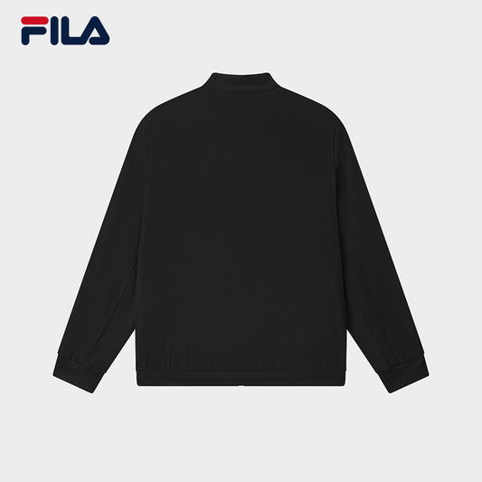 FILA CORE LIFESTYLE WHITE SPORTY & LUXURIOUS Men Woven Jacket (Black)