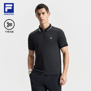 FILA CORE ATHLETICS TENNIS ELECTRONIC SWING Men Polo T-shirt (Black)