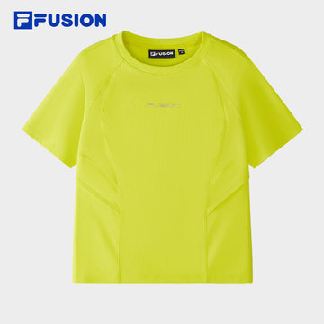 FILA FUSION INLINE FUSION X URBAN TECH CITY CANOPY TREK Women Short Sleeves T-Shirt (Black / Ash / Yellow)