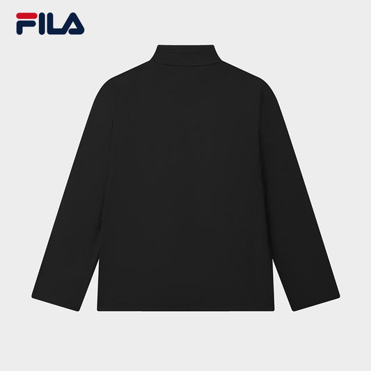 FILA CORE LIFESTYLE BLUE CONTEMPORARY OASIS Men Woven Jacket (Black / Grey)