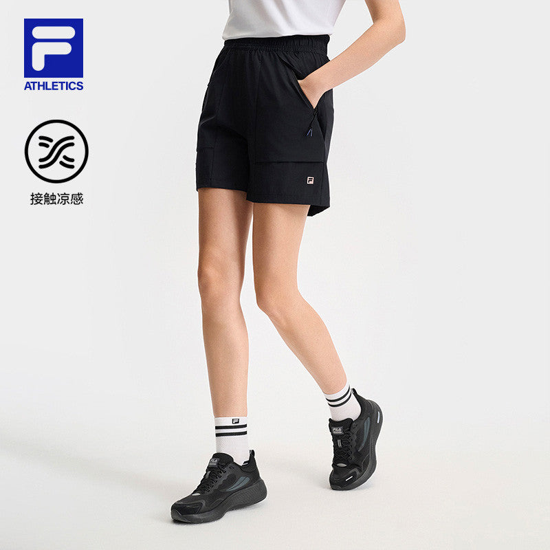 FILA CORE ATHLETICS FITNESS BLACK WOMEN FILA-FIT Women Woven Pants (Black)