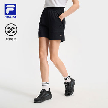 FILA CORE ATHLETICS FITNESS BLACK WOMEN FILA-FIT Women Woven Pants (Black)