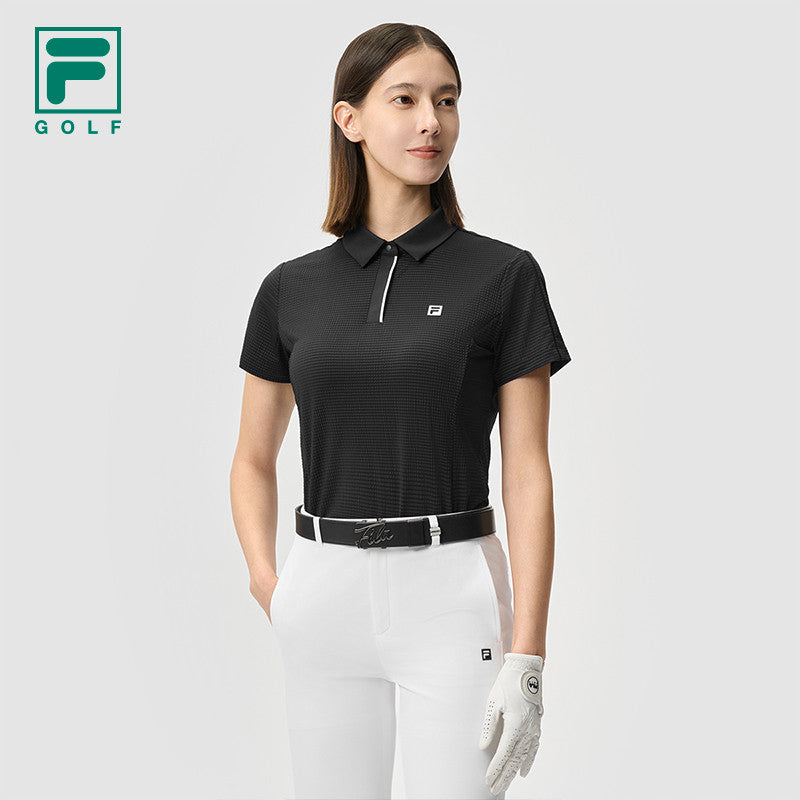 FILA CORE ATHLETICS GOLF II Women Polo T-shirt (Black)