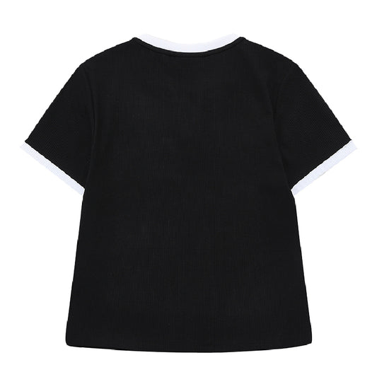 FILA FUSION Women's INLINE Baseball Short Sleeve T-shirt in Black