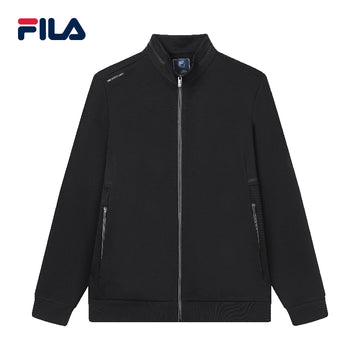 FILA CORE Men's WHITE LINE Knitted Jacket in Black