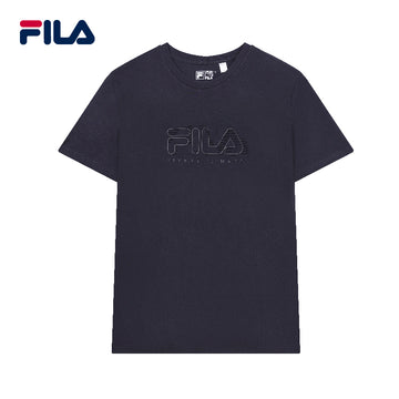 FILA CORE Men's WHITE LINE Short Sleeve T-shirt in Navy