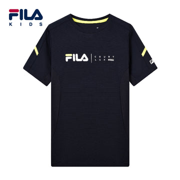 FILA KIDS Boy's PERFORMANCE TENNIS Short Sleeve T-shirt in Navy