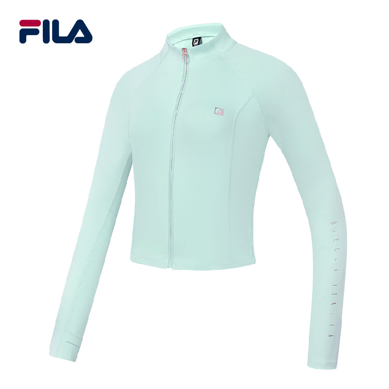 FILA CORE Women's ATHLETICS FITNESS Knitted Top in Blue