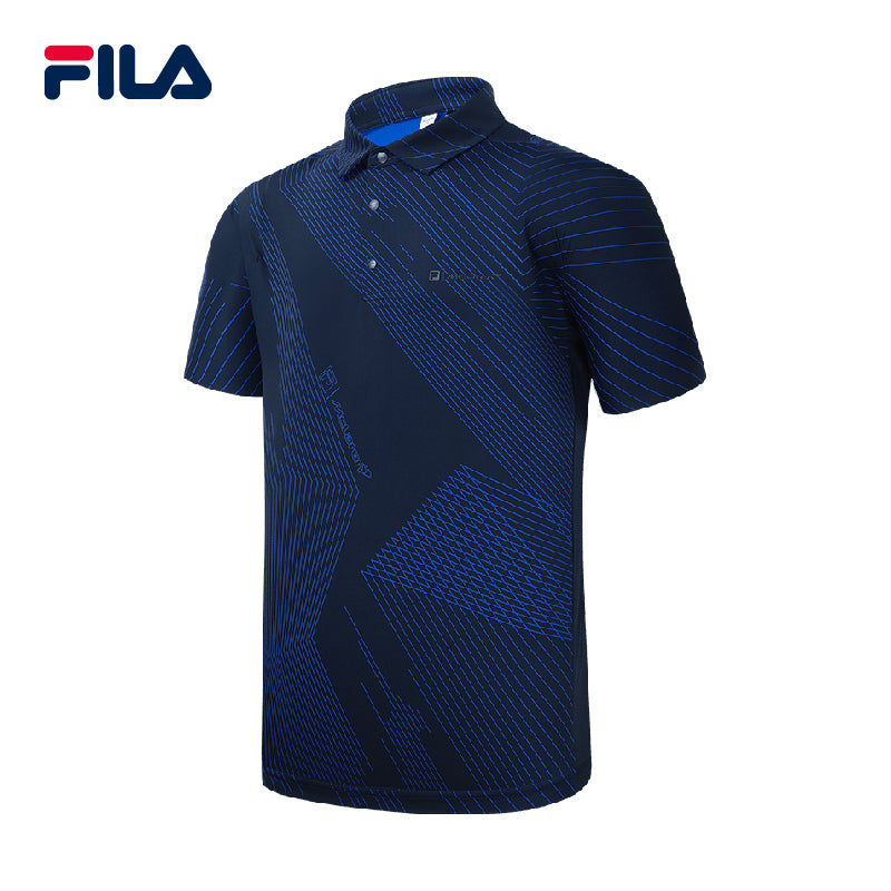 FILA CORE x McLAREN Men's ATHLETICS GOLF Short Sleeve Polo Shirt in Blue