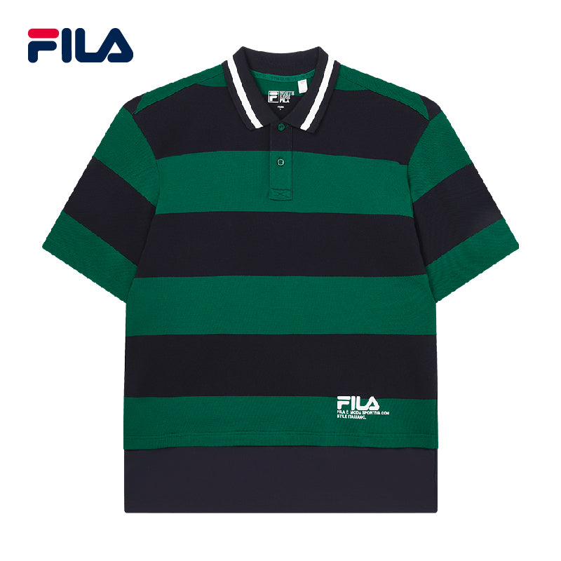 FILA CORE Men's WHITE LINE ORIGINALE Short Sleeve Polo Shirt in Green