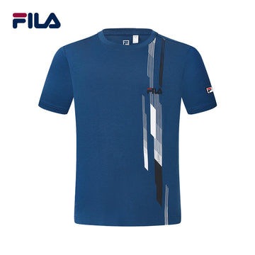 FILA CORE Men's TENNIS2 REINTERPRETS HERITAGE IN THE 80S ATHLETICS TENNIS Short Sleeve T-shirt in Blue