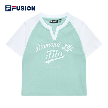 FILA FUSION Women's INLINE CULTURE Short Sleeve T-shirt in Turquoise