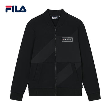 FILA CORE Men's WHITE LINE HERITAGE Knitted Jacket in Black