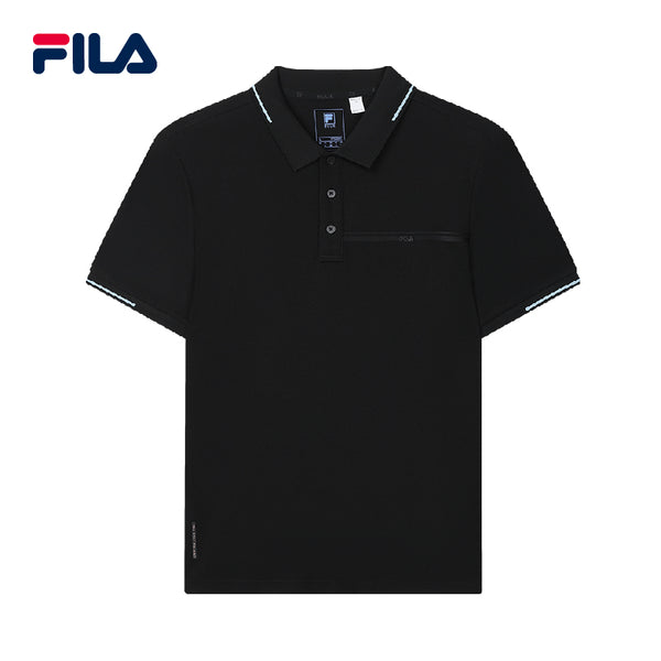 FILA CORE Men s WHITE LINE BLUE EMERALD Short Sleeve Polo Shirt in Bla